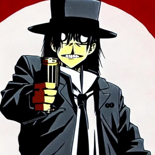 extremely cool looking quentin tarantino in the anime, Stable Diffusion