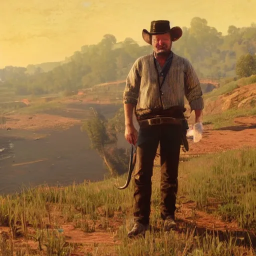 Image similar to Bill Murray in Red Dead Redemption 2, by Ilya Repin