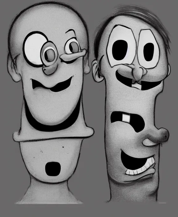 Image similar to two cartoon character faces by gavin mccarthy