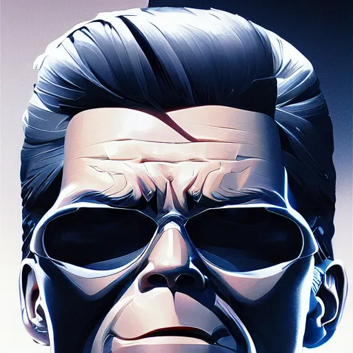 Image similar to face icon stylized minimalist the terminator, loftis, cory behance hd by jesper ejsing, by rhads, makoto shinkai and lois van baarle, ilya kuvshinov, rossdraws global illumination