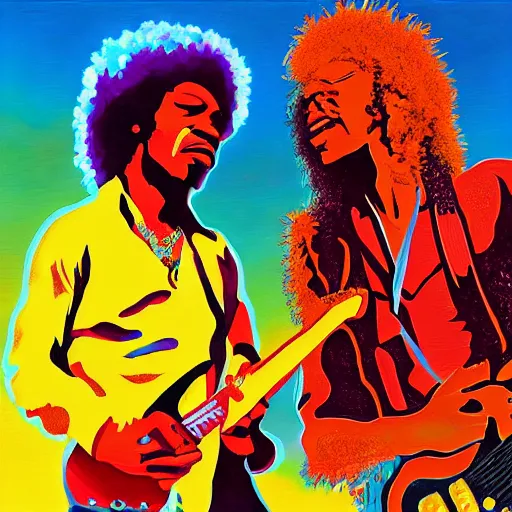 Image similar to Jimi Hendrix by Jeffrey Smith and Erin Hanson and Chad Knight