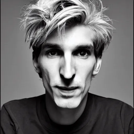 Image similar to a closeup photo of really handsome xqc smoking,