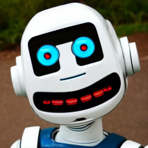 Image similar to laughing robot face