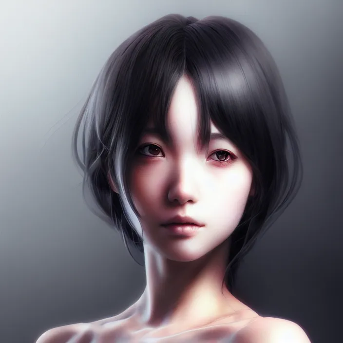 Image similar to beautiful portrait of the popular girl, by katsuhiro otomo, yoshitaka amano, nico tanigawa, and artgerm rendered with 3 d effect.