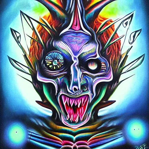 Image similar to misanthropy, the hate for people, airbrush art, shamanic dmt horror art, by basuki abdullah