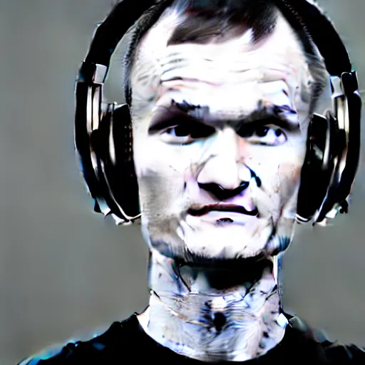 Prompt: vitalik buterin in big headphones with closed eyes listens to music with black background, wayne barlow, bao pham, donato giancola, larry elmore, masterpiece, trending on artstation, featured on pixiv, cinematic composition, beautiful lighting, sharp, details, hyper - detailed, hdr, 4 k, 8 k