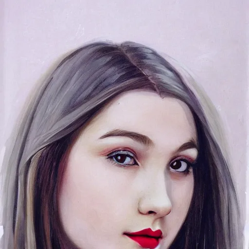 Prompt: a portrait of a beautiful eurasian russian girl