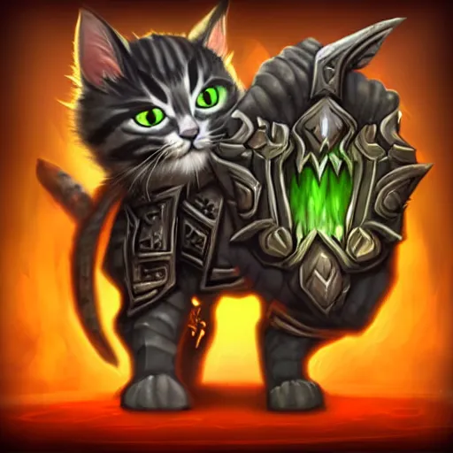 Image similar to Master of Ruin, world boss kitten