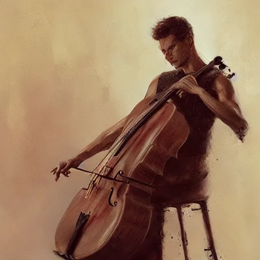 Image similar to body as a cello by greg rutkowski