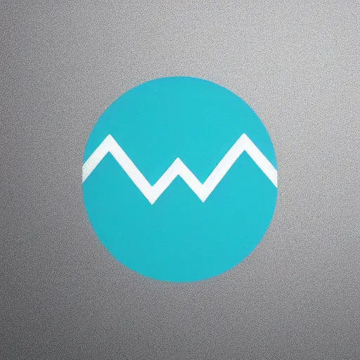 Prompt: material design, minimalist logo of a wave