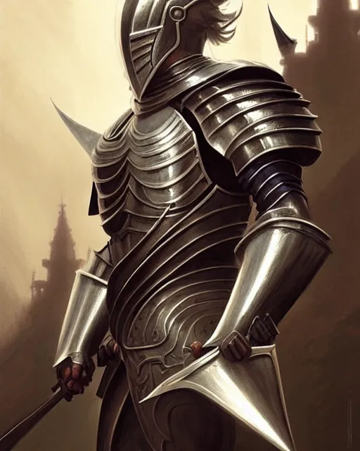 Image similar to Muscular and powerful medieval male knight portrait, art nouveau, fantasy, intricate triangular designs, elegant, highly detailed, sharp focus, art by Artgerm and Greg Rutkowski and WLOP