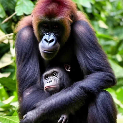 Image similar to gorilla orangutan hybrid