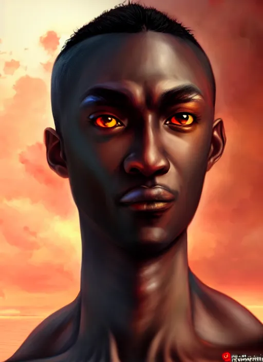 Image similar to An epic fantasy comic book style portrait painting of a skinny dark skinned thief who's good at martial arts, unreal 5, DAZ, hyperrealistic, octane render, cosplay, RPG portrait, dynamic lighting