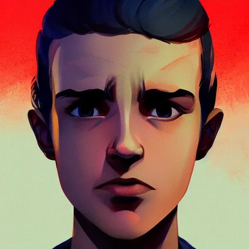 Image similar to face icon stylized minimalist stranger things, loftis, cory behance hd by jesper ejsing, by rhads, makoto shinkai and lois van baarle, ilya kuvshinov, rossdraws global illumination