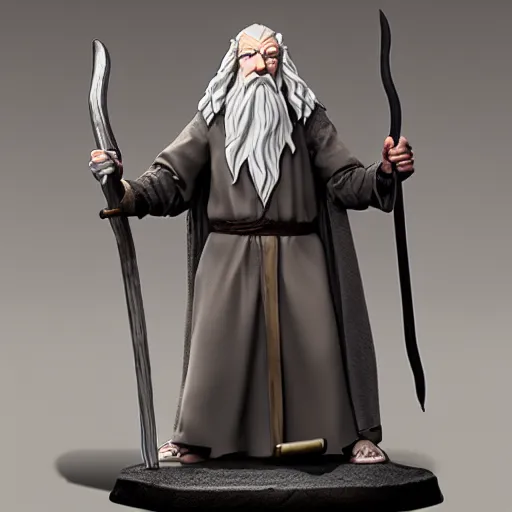 Image similar to Gandalf as a figurine, artstation, studio, light, 8K