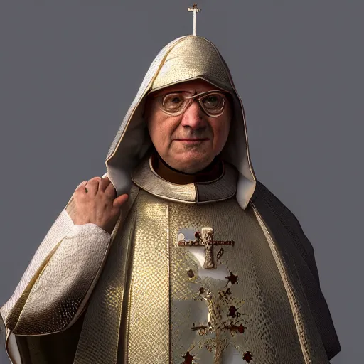 Image similar to turtle dressed as the pope, realistic, 8k, artstation, octane render, unreal, hyperrealistic