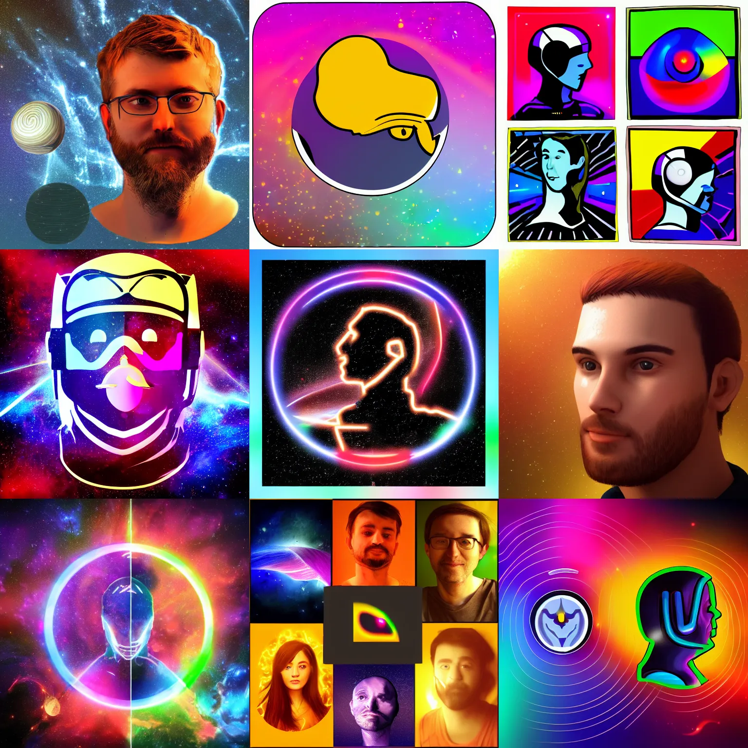 Prompt: profile picture for photon, space, single light rays, multiple wavelengths, artistic interpretation, gamer profile