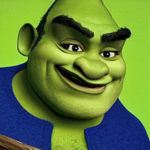 Prompt: nikocado as Shrek,portrait , DreamWorks