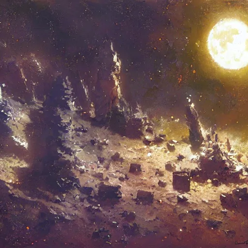 Prompt: lunar uprising by craig mullins