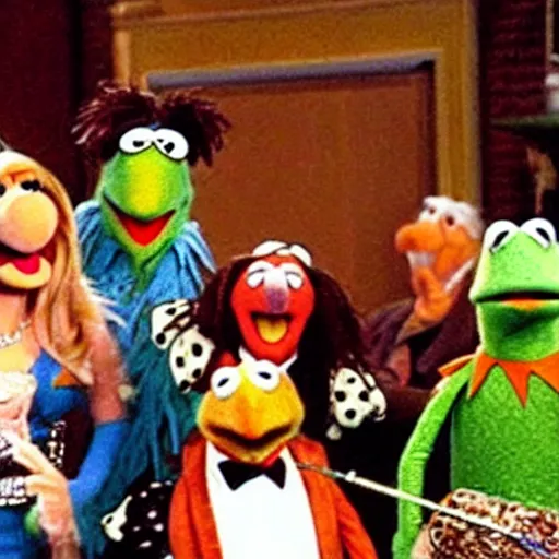 Image similar to film still of the muppets on Friends (1997)