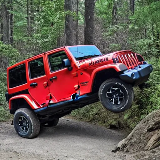 Image similar to a jeep wrangler flipped upside down