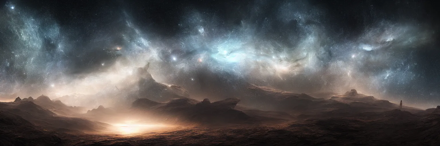 Image similar to michal karcz photo of a beautiful galaxy landscape. , detailed, elegant, intricate, 4k,