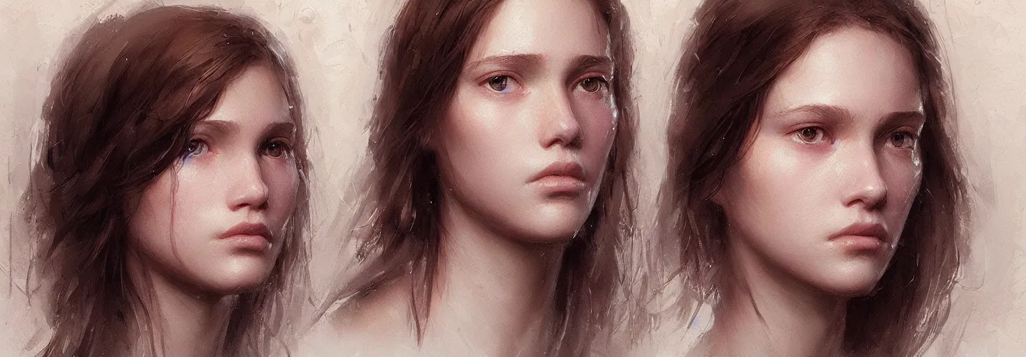 Image similar to very realistic girl, with delicate facial features, high detail, very realistic, by greg rutkowski, by james gurney ultra clear detailed