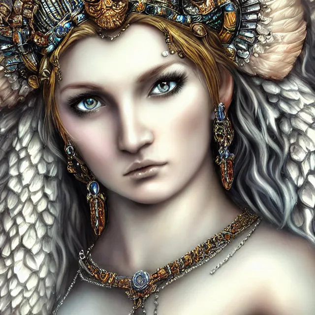 Image similar to perfectly centered close up portrait, goddess of ice, candid photography, by anne stokes, highly detailed, character concept