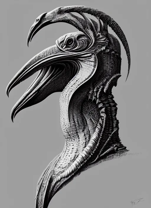 Prompt: anthropomorphic multiplication sign head in edgy darkiron pelican, intricate, elegant, highly detailed animal monster, digital painting, artstation, concept art, smooth, sharp focus, illustration, art by artgerm, wayne barlowe, trending on artstation and greg rutkowski and alphonse mucha, 8 k