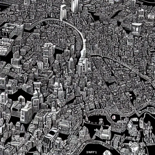 Prompt: a hyper-detailed digital masterpiece of Tokyo by kentaro miura