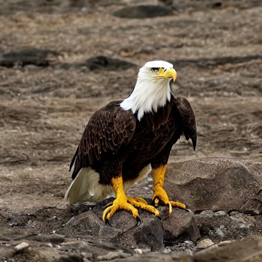 Prompt: eagle sinking claws into ouroboros