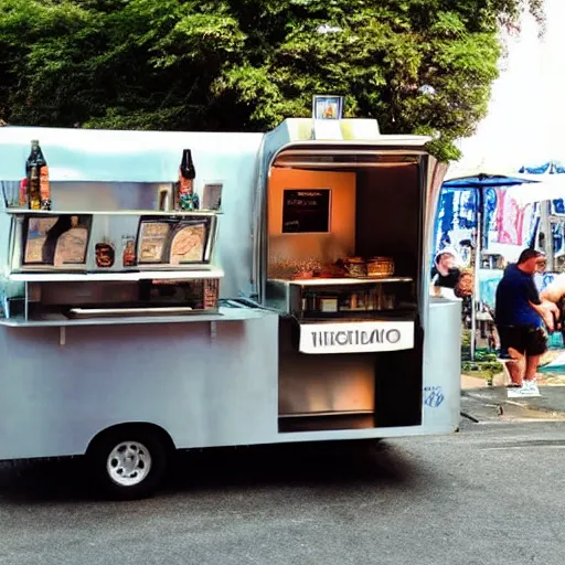 Image similar to futuristic food truck