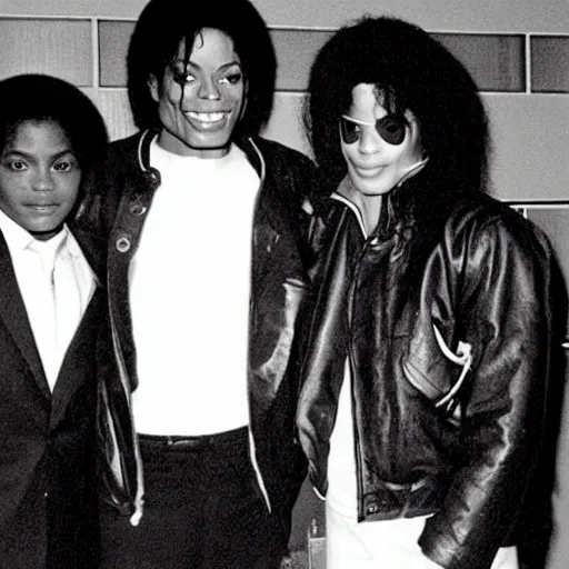 Image similar to michael jackson meeting black michael jackson