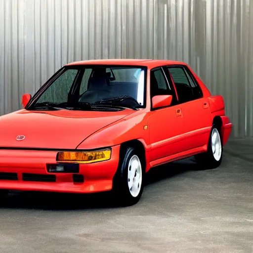 Image similar to 1996 mazda astina 323F in kanye west donda era style