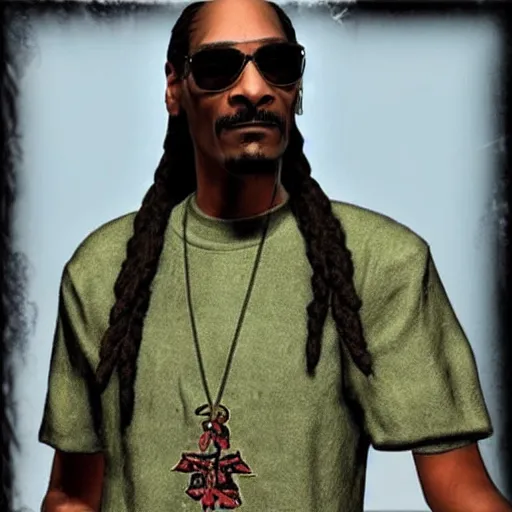 Prompt: snoop dogg in the elder scrolls skyrim