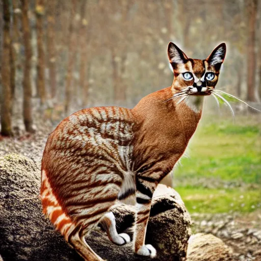 Image similar to a feline deer - cat - hybrid, animal photography