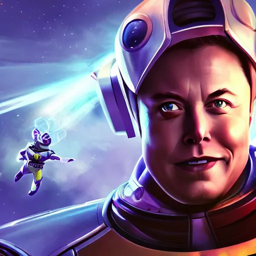 Image similar to portrait of elon musk as buzz lightyear, league of legends amazing splashscreen artwork, splash art, natural light, elegant, photorealistic facial features, intricate, fantasy, detailed face, atmospheric lighting, anamorphic lens flare, cinematic lighting, league of legends splash art, hd wallpaper, ultra high details by greg rutkowski