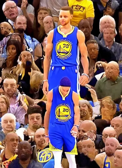 Image similar to steph curry hosting the muppet show