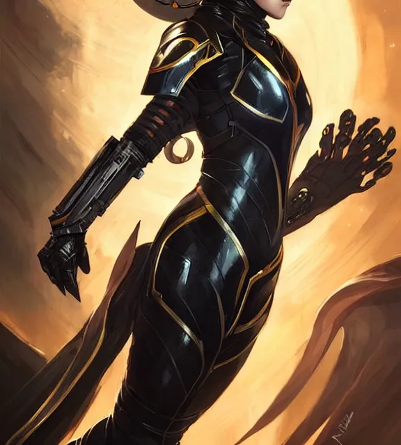 Prompt: cassandra cain in destiny hunter armor, digital art by artgerm and karol bak, portrait by android jones and atey ghailan