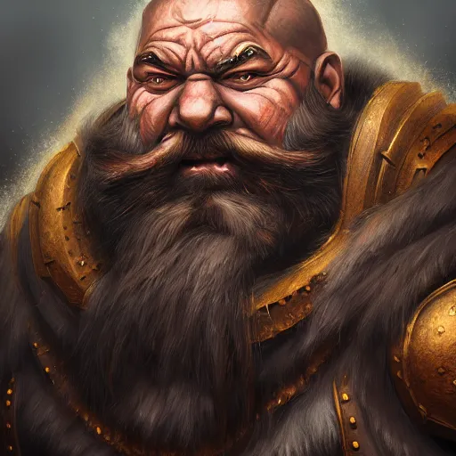 Image similar to portrait painting of a dwarven berserker, sharp focus, award - winning, trending on artstation, masterpiece, highly detailed, intricate. art by aurore folny