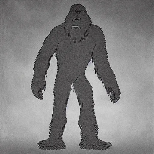 Image similar to bigfoot in studio ghibli