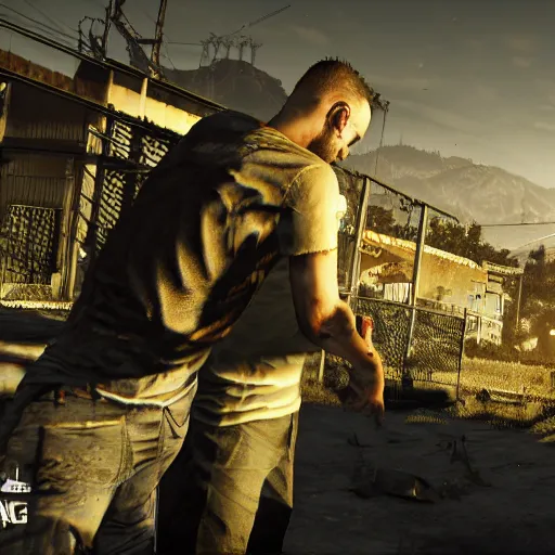 Prompt: Dying light screenshot, Jesse Pinkman, Jesse from Breaking bad