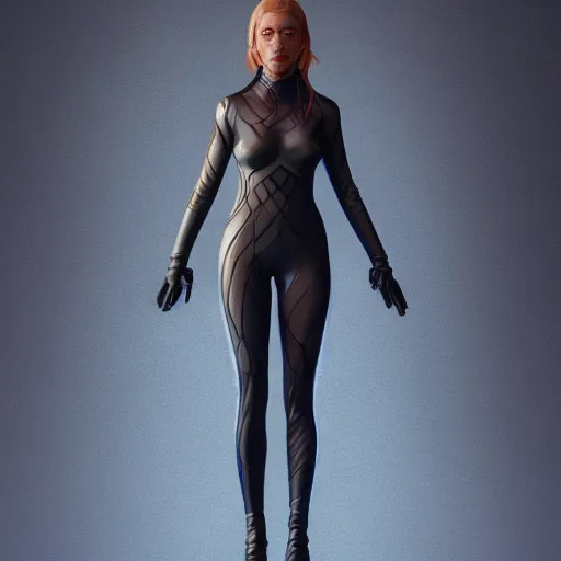 Prompt: full body portrait of an female elf wearing a skintight suit, an ultrafine hyperdetailed illustration by tooth wu and wlop and beeple and greg rutkowski, trending on artstation, highly detailed, 4 k, 8 k