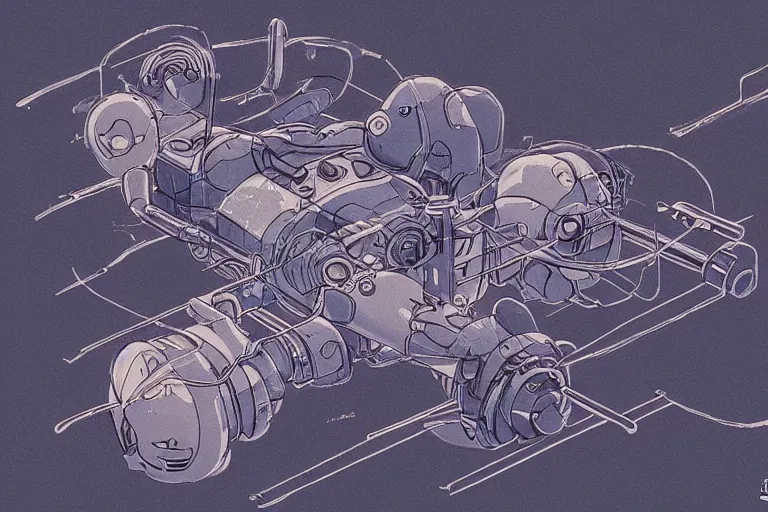 Prompt: A cell animation of a machine for untwisting nickers, Nausicaa of the Valley of the Wind, Miyazaki Hayao, ghibli style, illustration, anime, trending on artstaion