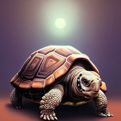 Prompt: amazingly beautiful portrait of a hyper realistic mitch mcconnell as a tortoise painted by greg rutkowski, artgerm, alphonse mucha, concept art, octane render, highly detailed, high quality, 8 k, soft lighting, path traced