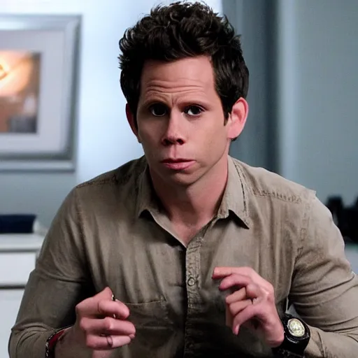 Prompt: dennis reynolds the golden god