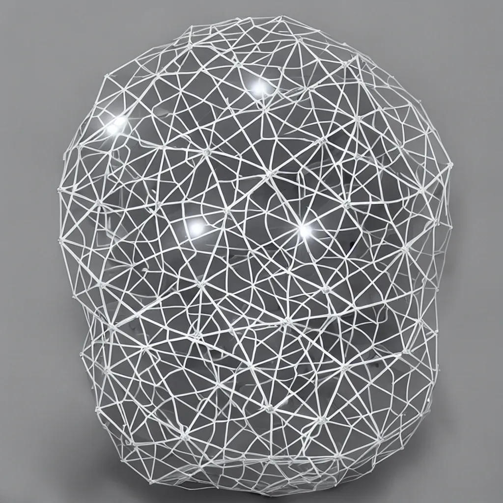 Prompt: product photo of a dodecahedron made of one way mirrors