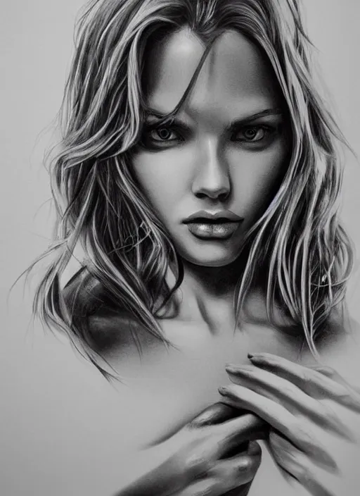 Image similar to up close portrait of a beautiful woman in black and white, photorealistic, upper body, in the style of kevin Kostic, art by diego fazio and diegoKoi stanley lau, intricate, elegant, hyper sharp focus, artgerm, 8k highly detailed