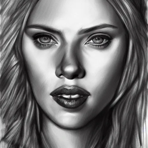 Image similar to ultradetailed sketch of scarlett johansson, loish, @ loisvb