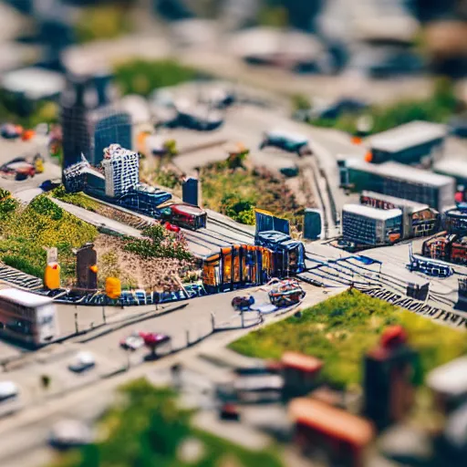 Small tilt shift city people landscape 1832884 Stock Photo at Vecteezy